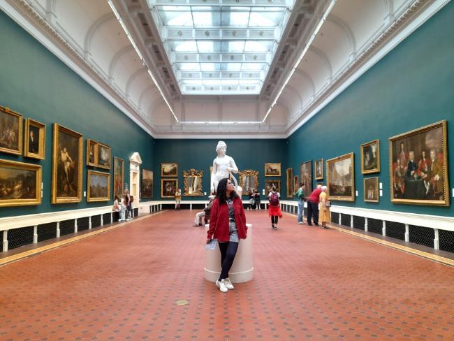 A student visits Ireland's National Gallery.